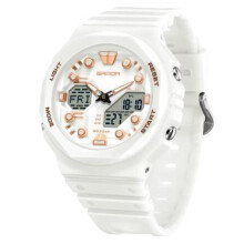 SANDA Unisex 5ATM Quartz Dual-time Chronograph Week Day Date Alarm Stopwatch