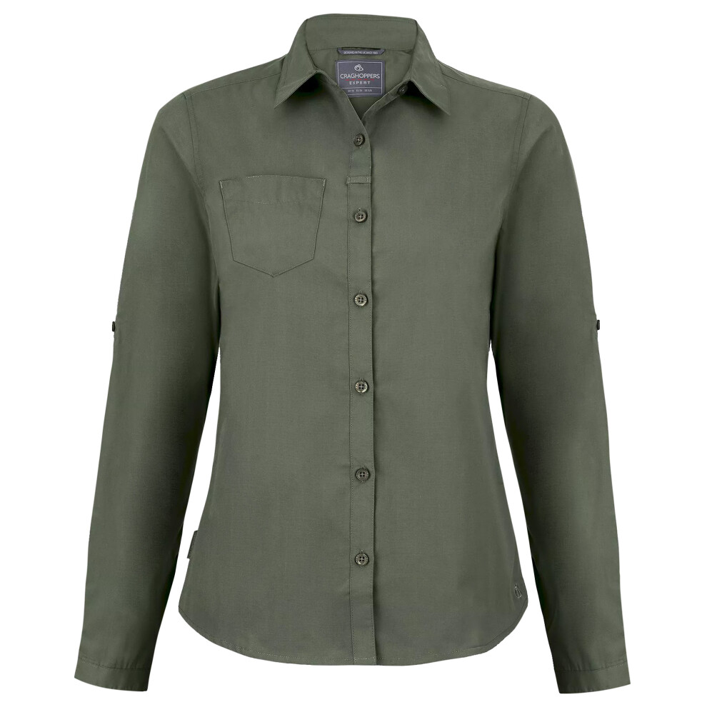 Craghoppers (18 Uk, Dark Cedar Green) Womens/Ladies Expert Kiwi Long-Sleeved Shirt