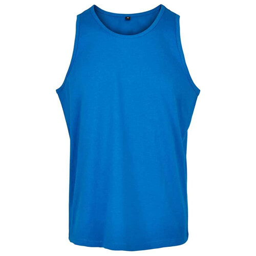 (4XL, Cobalt Blue) Build Your Brand Mens Basic Tank Top