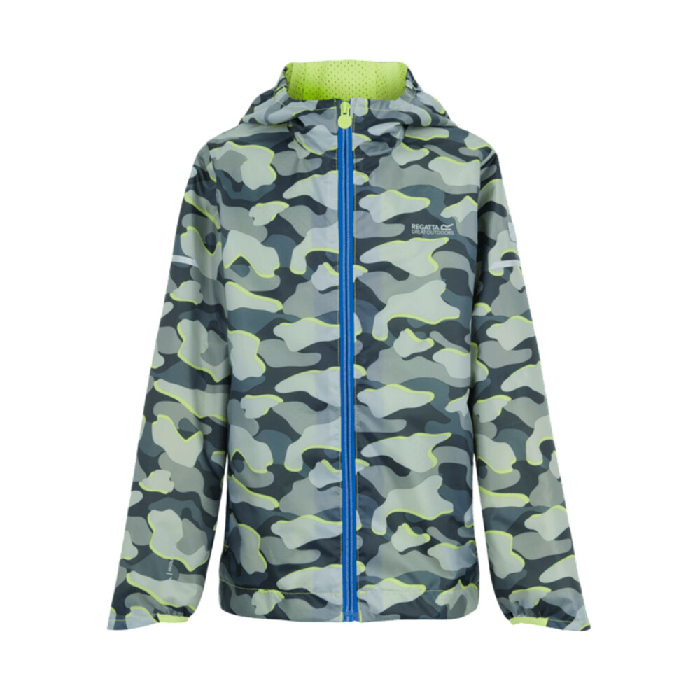 Regatta (9-10 Years, Dark Storm) Childrens/Kids Lever Ii Camo Waterproof Jacket
