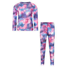 (2-3 Years, Dusky Purple) Mountain Warehouse Childrens/Kids Talus Geometric Base Layer Set