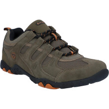 (9 UK, Taupe/Burnt Orange) Hi-Tec Mens Quadra II Suede Walking Shoes