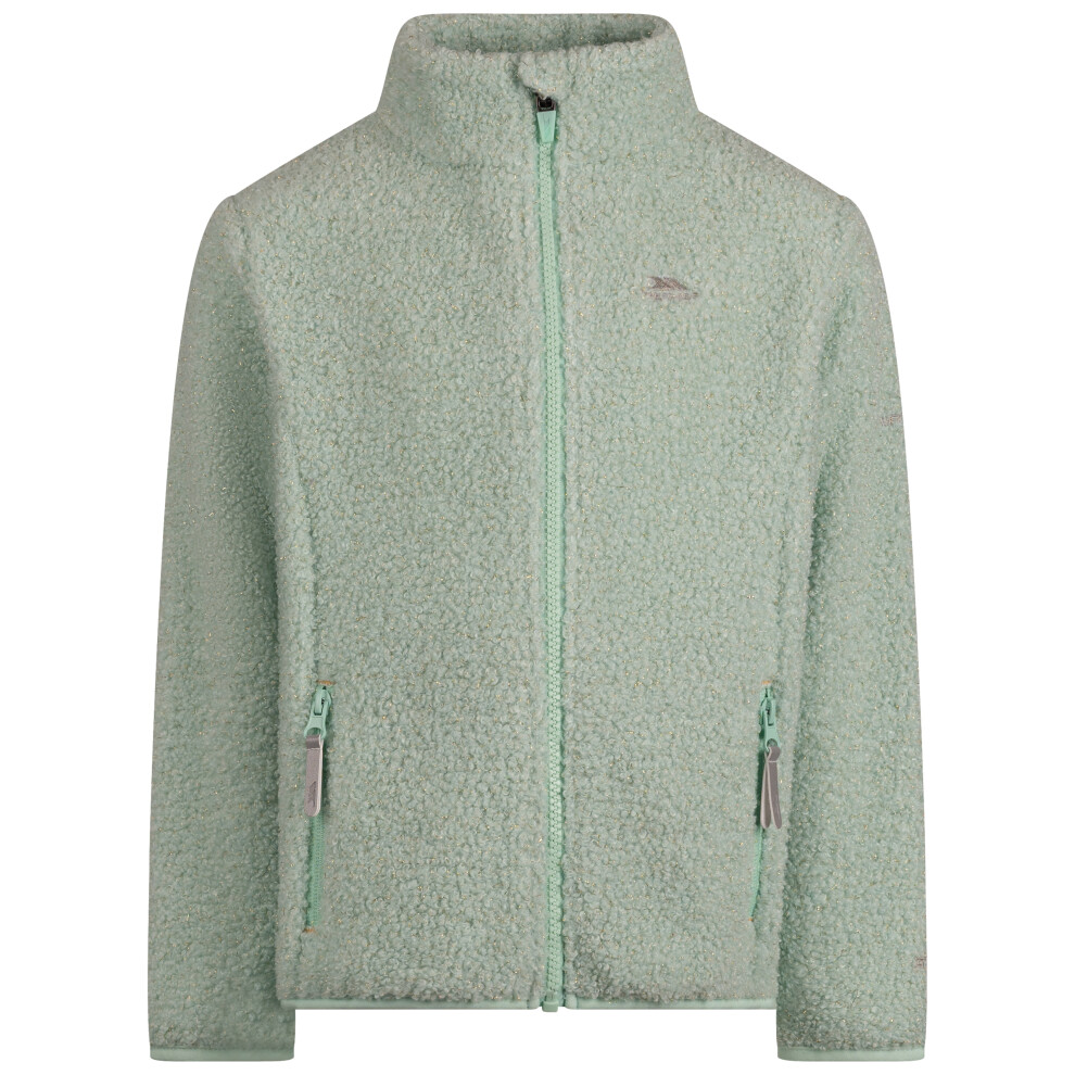 Trespass Girls Full Zip Fleece Lunner Green 5/6 - Image 2