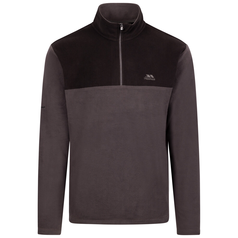 Trespass Men's Half Zip Fleece Curtiston Dark Grey Medium - Image 2