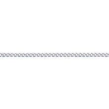 (18) Jewelco London Rhodium Plated Sterling Silver Fine Traditional Diamond-cut Curb Link Pendant Chain Necklace - GVCH63