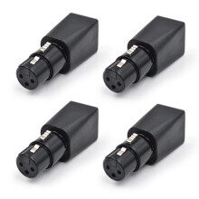 4Pcs DMX to RJ45 Connector RJ45 Ethernet to 3 Pin XLR DMX Adapter 3-Pin XLR Adapter for Audio Video Female