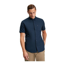 (XL, Dark Navy) Ben Sherman Mens Signature Oxford Short-Sleeved Shirt