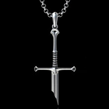 (AQ3552) Cross Punk Gothic Necklace With Silver Alloy Pendant For Accessory Womens Fashion