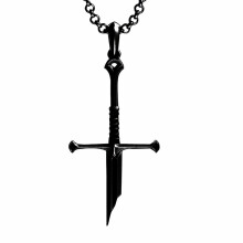 (AQ3582) Cross Punk Gothic Necklace With Silver Alloy Pendant For Accessory Womens Fashion