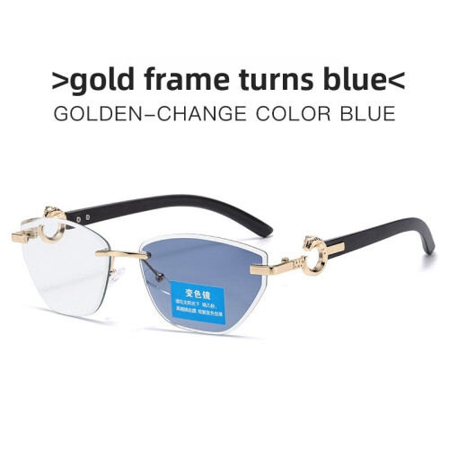 (Blue)Óculos de sol modernos que mudam de cor com proteção UV para dirigir e eventos