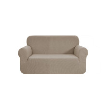SAMSTEX Stylish Sofa Cover Stretch 1-Piece Sofa Slipcovers High Stretch Sofa Cover 2 Seater Thick Soft Loveseat Sofa Protector Machine Washable Non