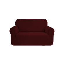 SAMSTEX Stylish Sofa Cover Stretch 1-Piece Sofa Slipcovers High Stretch Sofa Covers 2 Seater Thick Soft Loveseat Sofa Protector Machine Washable Non