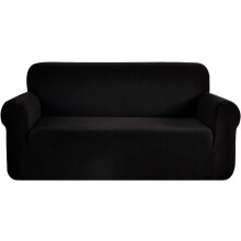 SAMSTEX Stylish Sofa Covers 4 Seater High Stretch 4 Seater Sofa Cover 1-Piece Sofa Slipcovers Thick Soft Sofa Protector Machine Washable Non-Slip