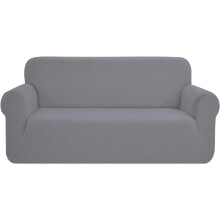SAMSTEX Stylish Sofa Covers 4 Seater High Stretch 4 Seater Sofa Cover 1-Piece Sofa Slipcovers Thick Soft Sofa Protector Machine Washable Non-Slip
