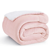 Bedsure Sherpa Fleece Throw Blanket - Thick, Warm, Pink, Twin, 150x200cm | Sherpa Blanket, Fluffy, Super Soft, Cosy, Fleece Sofa Throw