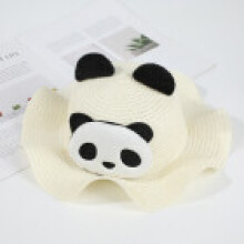 (White)Animals Theme Childrens Summer Hat With Wide Brim And Sunshade For Travel Beach