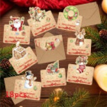 (Style 1)Jeu de cartes de voeux de vacances 3D avec élégants détails en relief pour cadeaux de Noël