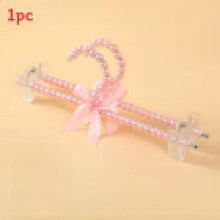 (Pink 32cm)Cintres à robe Anna Princesse avec clips décoratifs pour vêtements enfants accessoires et