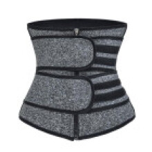 (Gray Two Velcro,4XL)Cinto de sauna feminino de neoprene modelador de corpo suor controle de barriga mais fino