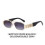 (Gold Gradient Gray)Modern Square Sun Glasses With Lightweight Frame For Travel And Stage Performances 1