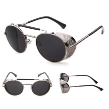 (Grey)Steampunk Sunglasses Flip Shades Eye Protection Shading Alloy Frame Universal