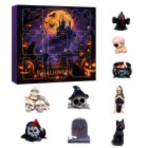(Style 2)Halloween Resin Skeleton Ghost Pumpkin Figures Collection For Parties And Gift Exchanges