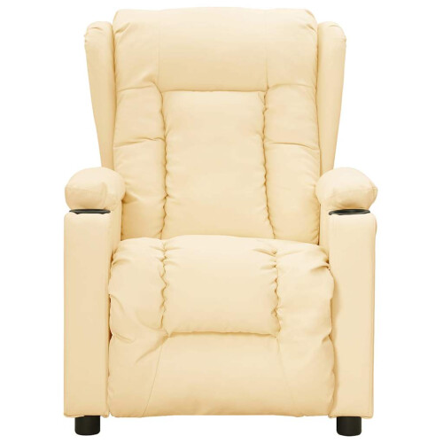 VidaXL vidaXL Massagesessel Elektrisch Creme Kunstleder 2