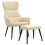 VidaXL vidaXL Relaxsessel mit Hocker Creme Stoff 2
