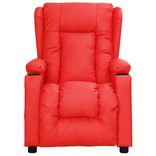 VidaXL vidaXL Massagesessel Elektrisch Rot Kunstleder 2