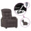 VidaXL vidaXL Massagesessel Elektrisch Dunkelbraun Stoff 2