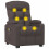 VidaXL vidaXL Massagesessel Elektrisch Dunkelbraun Stoff 8