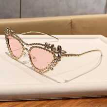 (Transparent Pink)Óculos de sol moderno olho de gato com lentes de PC para lazer ciclismo e eventos sociais