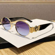 (Gray Blue)Gafas de sol geométricas con lentes de PC para conducir y salidas de verano moda