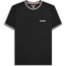 (XL, Black) Lambretta Mens Two Tone Ringer Short Sleeve T-Shirt