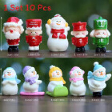 Resin Christmas Tree Ornaments With Santa And Snowman For Holiday Decor Party