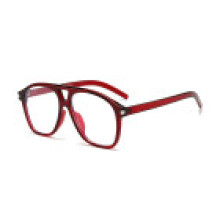 (Red Transparent)Moderne Brille mit Vollrahmenstruktur und UV-Schild für modischen Outdoor-Stil