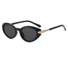 (Black)Óculos de sol olho de gato com proteção Uv400 feminino presente elegante ao ar livre