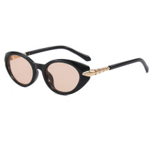 (Black Champagne)Óculos de sol olho de gato com proteção Uv400 feminino presente elegante ao ar livre