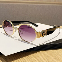 (Purple)Óculos de sol geométricos com lentes de PC para dirigir e passeios da moda de verão