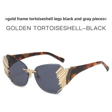 (Black Gray)Óculos de sol unissex sem moldura com lentes Uv400 para viagens e acessórios de moda