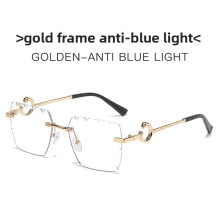 (Transparent)Óculos de sol minimalista estampa de leopardo quadrado metal com antiuv para uso diário