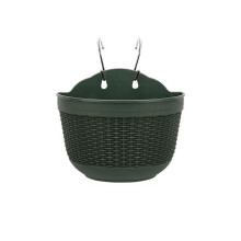 (Green,L-25*16.5)Wall Hanging Flower Pots Garden Fence Balcony Basket Plant Pot Planter Decor