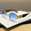 (Orange)Óculos de sol geométricos com lentes de PC para dirigir e passeios da moda de verão 11