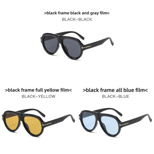 (Black Transparency)Óculos de sol com proteção Uv400 feminino elegante presente para uso externo 1