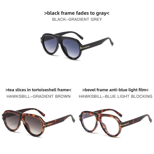 (Black Transparency)Óculos de sol com proteção Uv400 feminino elegante presente para uso externo 2