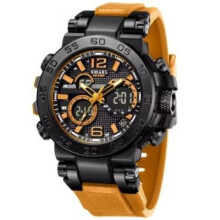 Men's SMAEL Digital Quartz Dual-time Sports Full Calendar Chronograph Alarm Watch