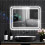 Homcom HOMCOM 600 x 800 mm Illuminated Bathroom Mirror with Bluetooth Clock Silver 3