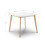 Casa Square Dining Table White/Oak 3