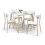 Casa Square Dining Table White/Oak 4