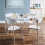 Casa Square Dining Table White/Oak 5